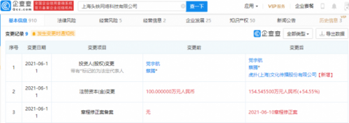 虎撲戰(zhàn)略投資上海頭鐵網(wǎng)絡(luò)科技，深化數(shù)字產(chǎn)品布局